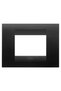 Gewiss Chorus Geo frame, 3 modules, satin black, for socket / switch
