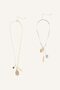 Women's Multi-Strand Mixed Chain 2-Piece Necklace I4291Axns