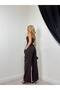 Women's Strapless Corset Detailed Stylish Set with Wide-Legged Trousers - 3
