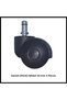 Furniture wheel with pin, 50 mm (4 pieces), office chair, cabinet, etejer, 360 degree swivel - 4