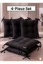 4-Piece Garden, Balcony, Living Room Chair Cushion, with Laces