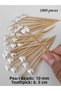 1000 Pieces of Decorative Cream Heart Pearl Beads Cake Picks 6.5 cm - Heart Size 10 mm - 4
