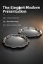 Set of 2 Metal Presentation Plates 24 cm - Flower Decor Presentation Tray - 6