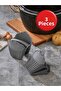 (3 Pieces) Colorful Silicone Oven Mitts Heat Insulated Non-Slip Microwave Cookware Tray Holder - 2