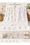 Set of 2 100% Cotton Muslin Baby Blankets 80X70 cm – Bird and Pink Star Patterned Swaddle Stroller Cover - 2