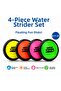 Set of 4 Sea-Pool Toys Floating Discs in Water Diving Swimming Tutorial Fun Water Ball Shooting Toy - 2