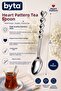 Set of 6 11 cm Heart Patterned Stainless Steel Teaspoon Coffee and Dessert Spoon