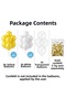 Birthday Party Decorations Balloon Set 20 Pieces Yellow White Gold Confetti Transparent Balloon - 3