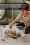 Toy Organizer Box - Baby and Kids Room Item Storage Organizer with Locking Lid 15Lt Gray - 4