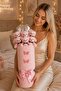 Pink Teddy Bear Bouquet with Heart Balloon Vase Birthday Gift for Lover Girlfriend Romantic Gift