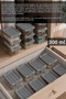 3 Pieces 300ml Organizer Box - Cabinet Drawer Organizer with Lockable Lid Elora Storage Box Gray - 2
