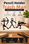 Pencil-Holding Stickman Figure Set of 3 – Decorative Desktop Pen Holder |   3D Printing Desktop Pen Stand |   Office and Study Desk Accessory |   Home, Office, and Bookshelf Decor
