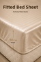 Striped Micro Satin Duvet Cover Set Double – 200×220 cm Duvet Cover / 160×200×30 cm Fitted Sheet / 2 Pieces 50×70 cm Pillowcases - 4