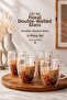 350 ml Floral Double-Walled Glass Mug – Decorative Design, for Hot and Cold Beverages
