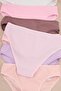 Pink-Multicolor 7-Pack Cotton Blend Ribbed Classic Knitted Panties Thmaw25Ku00027 - 6