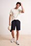 Navy Blue Cotton Flexible Breathable Fabric Men's Shorts & Bermuda Tmnss26Sr00022