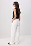 Ekru %100 Tencel Yüksek Bel Wide Leg Jeans TWOSS26JE00333 - 4