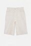 White Polka Dot Patterned High Waist Plus Size Shorts & Bermuda Tbbss26Ap00064 - 8