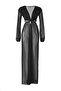 Siyah Dokuma Cut Out Detaylı Transparan Plaj Elbisesi TBESS26LE00010 - 4