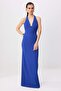 Saks Derin Dekolteli Dokuma Maxi Abiye & Mezuniyet Elbisesi TPRSS26AE00135