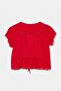 Red V-Neck Lace Detailed Front Tie Ruffle Blouse Tdrss26Bz00101 - 6