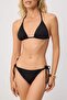 Siyah Üçgen Kaplı Regular Düşük Bel Bikini Takımı TBESS25BT00153 - 3