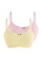 Sarı-Pembe 2'li %100 Pamuklu Pointel Kapsız Bralette Örme Sütyen THMAW27SU00001 - 8