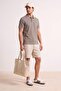 Gray Regular/Normal Cut Textured Polo Collar T-Shirt Tmnss26Po00021 - 2