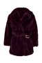 Bordo Kemerli Suni Kürk Oversize Midi Kaban TWOAW27KB00012 - 10
