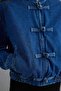 Mavi Düğme ve Lastik Bel Detaylı Denim Ceket TWOAW27CE00005 - 8