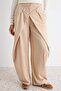 Taş Düz Wide Leg Pile Çift Kemer Detaylı Geniş Paça Uzun Krep Örme Pantolon TWOAW27PL00006 - 3