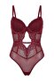 Bordo İnce Askılı Dantel Kaplı Örme Body THMAW27BD00005 - 3