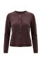 Wardrobe Essentials Kahverengi Bisiklet Yaka Yumuşak Basic Triko Hırka TWOAW27HI00101 - 5