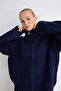 Wardrobe Essentials Lacivert Çift Taraflı Fermuarlı Yumuşak Dokulu Triko Hırka TBBAW27AV00011 - 6