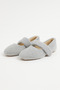 Women's Gray Thick Strap Mary Jane Feathered Casual Ballerinas Byndmj002 - 6