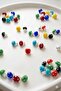 Glass Mushroom Jewelry Bead for Magic Touches - 2 Pieces Mixed Color - 2