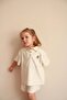 Olive Embroidered Polo Neck Shorts Set