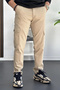 Men's Cargo Pants with Side Pockets Cream Edw184 - 3