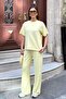 Women's Yellow Modal Short Sleeve Soft Touch Sports Suit