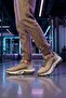 Beige Lightweight High-Sole Airy Men's Walking Shoes B25Xi101 m - 5