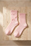Girl's bow knitted pink sock set - 3