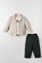 Nk Baby Boy Striped Shirt 1-4 Years Cream - Khaki