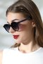 Women's Uv400 Oval Navy Blue Sunglasses 23007 C33 - 4