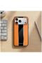 Apple iPhone 17 Pro Max Compatible Case Premium Leather Case Orange - 4
