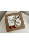 Welcome Baby Gift - Heart Patterned Baby Set - Muslin Scarf, Pacifier Strap & Socks 0-6 Months - 3