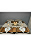 Pötikare Patterned Linen Ruffled Runner Tablecloth 40X110 - 2