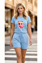 Unisex 2 Thread Oversize T-Shirt Shorts Set