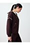 Bitter Brown Pocket Detailed Hooded Modal Knitted Jacket - 5