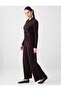 Bitter Brown Relaxed Fit Regular Waist Wide Leg Knitwear Trousers