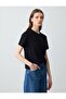 Black 100% Cotton Crew Neck Short Sleeve Knitted T-Shirt - 4